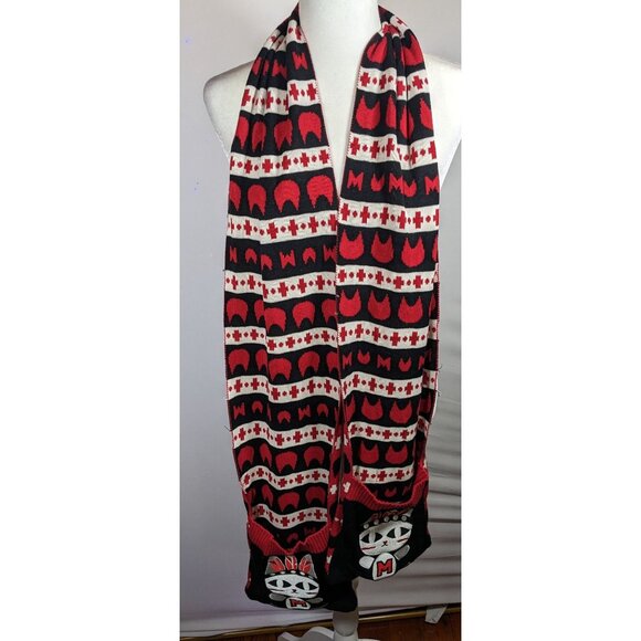 Azona A02 Black And Red Reversible Cat Scarf With Pockets - Picture 8 of 15